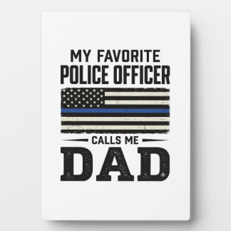 Police Officer Dad Vintage Flag Shirt Design_1 Fotoplaat