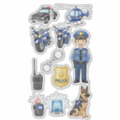 👮♂️ Police Officer K9 Dog Patrol Vinyl Sticker (Devant)