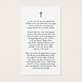 Police Officer Memorial Cross Funeral Prayer Card (Dos)