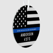 Police Personnalisée Ligne Bleue Mince Police (devant)