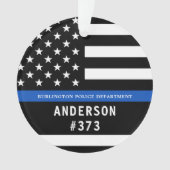 Police Personnalisée Ligne Bleue Mince Police (devant)