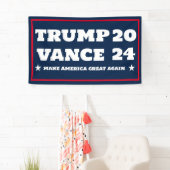 Police pour la bannière Trump Vance 2024 (En situation)