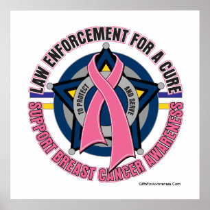 Police pour une affiche de cancer du sein de