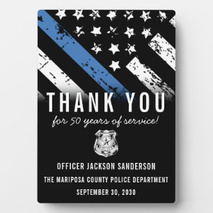 Police Retirement Appreciation Law Enforcement Fotoplaat