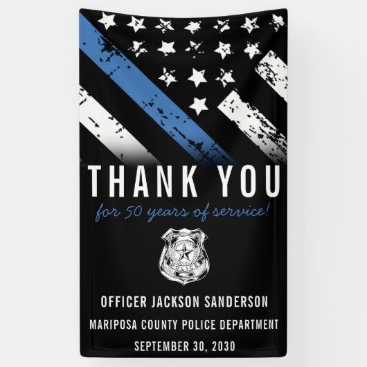 Police Retirement Appreciation Law Enforcement Spandoek (Verticaal)