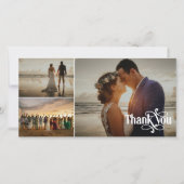 Police rétro 3 Mariage Swashy Photos Merci (Devant)