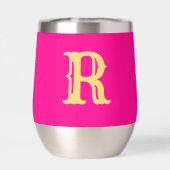 Police rétro Monogramme rose (Arrière)