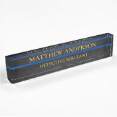 Police Sergeant Desk Plaque rouge mince