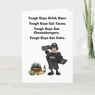 Police SWAT Officier Fundy carte d'anniversaire