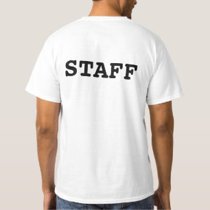 Police T-shirt Lettres Noires du personnel