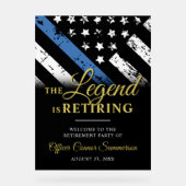 Police Thin Blue Line Retirement Party Welcome (Recto)
