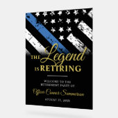 Police Thin Blue Line Retirement Party Welcome (Angle)