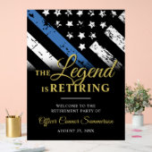 Police Thin Blue Line Retirement Party Welcome (Mariage)