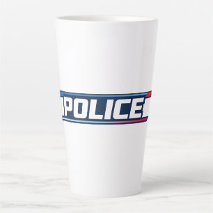 POLICE Vetgedrukte typografie Streetwear Latte Mok