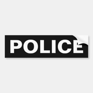 POLICE - White Logo Emblem Bumpersticker