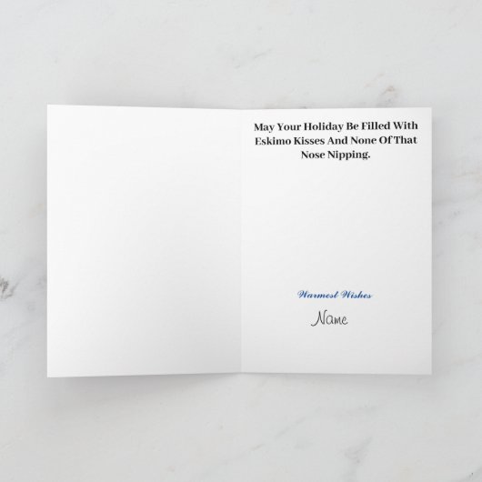 Policeman en Jack Frost Funny-kerstkaart Kaart (Binnen)