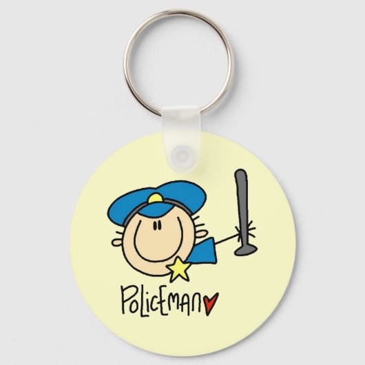 Policeman Occupation Sleutelhanger (Voorkant)