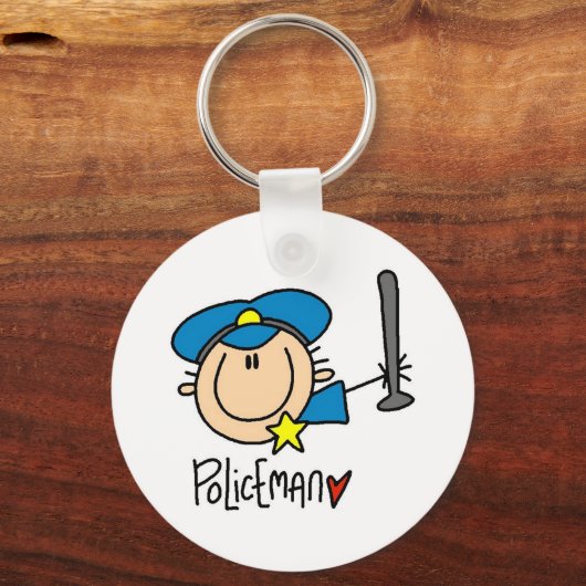 Policeman Occupation Sleutelhanger (Voorkant)