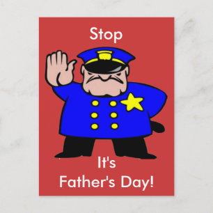 Policeman - Vaderdag Briefkaart