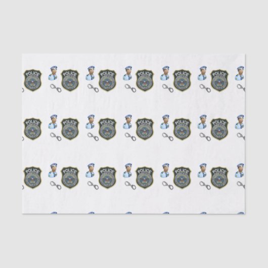 Policeman voor decoratief weefselpapier tissuepapier (Voorkant)