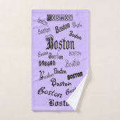 Polices de Boston sur Lavender (Serviette à main)