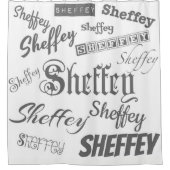 Polices Sheffey Gris Clair - 9574 Rideau de douche (Devant)
