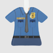 Policier en uniforme bleu (dos)