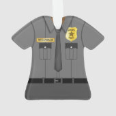Policier en uniforme gris (dos)