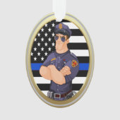 Policier Ligne Bleue Mince (devant)