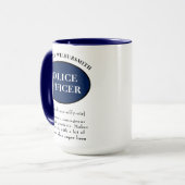 Policier personnalisé Définition Mug (Devant gauche)