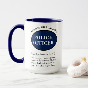 Policier personnalisé Définition Mug