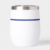 Policier personnalisé Ligne Bleue Mince (Arrière)