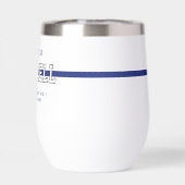 Policier personnalisé Ligne Bleue Mince (Arrière)