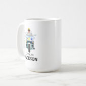 Policier Personnalisé Motorcycle Officier Café Mug (Devant gauche)