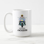 Policier Personnalisé Motorcycle Officier Café Mug (Gauche)