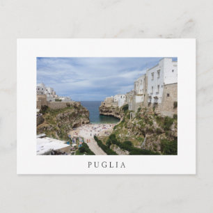 Polignano a Mare City strand, Puglia White briefka Briefkaart