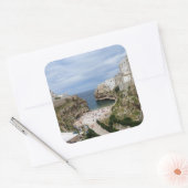 Polignano a Mare stedelijk strand in Puglia sticke Vierkante Sticker (Envelop)