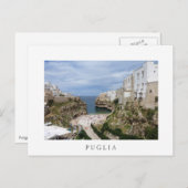 Polignano a Mare ville plage, Pouilles carte posta (Devant / Derrière)