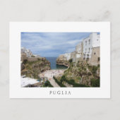 Polignano a Mare ville plage, Pouilles carte posta (Devant)