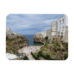 Polignano een Mare stad strand rechthoekige magnee Magneet