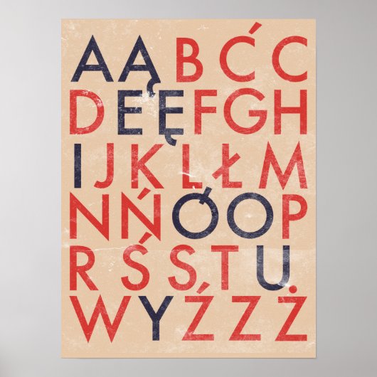 POLISH ALPHABET POSTER (Voorkant)