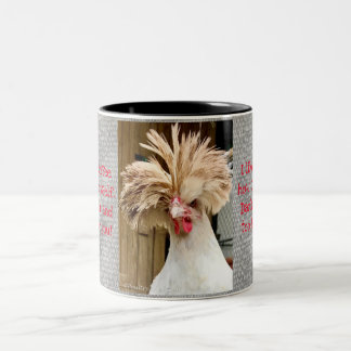 Polish Chicken with Attitude Two-Tone Mug, 11 oz Tweekleurige Koffiemok