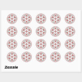 Polish design flowers ronde sticker (Vel)