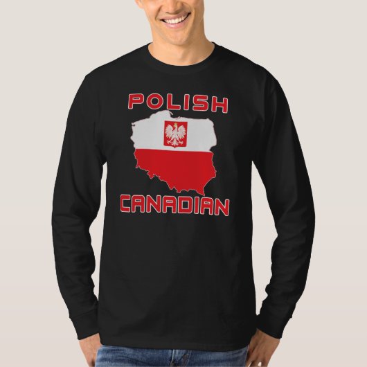 Polish Eagle Canadese kaart T-shirt (Voorkant)