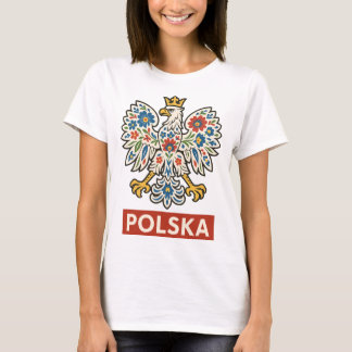 Polish Eagle Floral Folk Polska T-shirt
