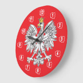 Polish Eagle With Gold Crown Wall Clock Grote Klok (Hoek)