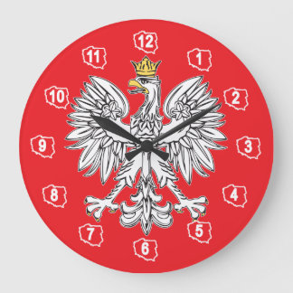 Polish Eagle With Gold Crown Wall Clock Grote Klok