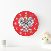 Polish Eagle With Gold Crown Wall Clock Grote Klok (Huis)
