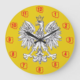 Polish Eagle With Gold Crown Wall Clock Grote Klok