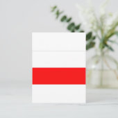 POLISH FLAG BRIEFKAART (Staand voorkant)